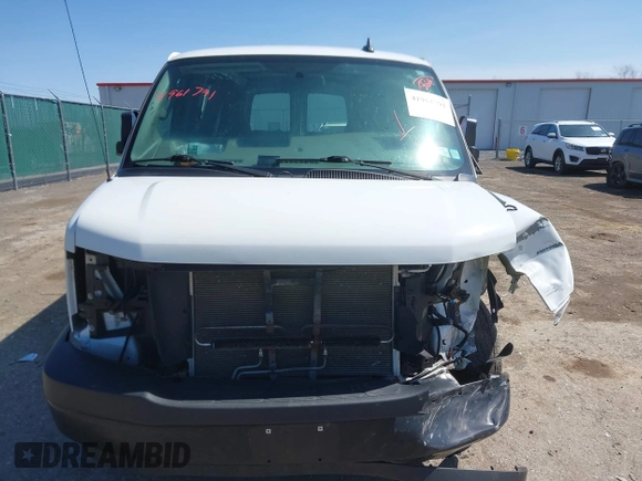 2019 Chevrolet Express Cargo Van with VIN 1GCWGAFG7K1196113, listed as a IAAI auction lot 41961791 with 80,015 mi miles. Bid and sale history available at carsss.com. Image 13.