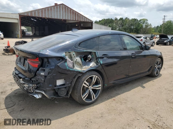 2019 BMW 6 Series 640i xDrive with VIN WBAJV6C55KBK08413, listed as a Copart auction lot 54027364 with 36,698 mi miles. Bid and sale history available at carsss.com. Image 3.