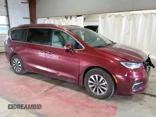 2021 Chrysler Pacifica Hybrid Touring L with VIN 2C4RC1L77MR596250, listed as a Copart auction lot 52892595 with 114,876 mi miles and Salvage title. Bid and sale history available at DreamBid. Image 4.