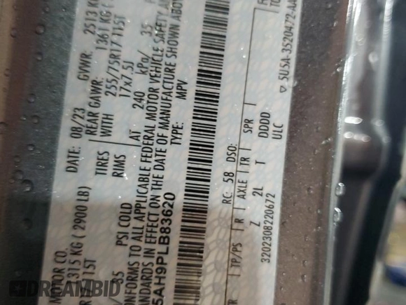 2023 Ford Bronco z VIN 1FMDE5AH9PLB83620, wystawiony jako Copart lot #60644035 z przebiegiem 6 700 mil mil oraz Szkoda całkowita • Salvage title. Historia ofert i sprzedaży dostępna na DreamBid. Obrazek 13.