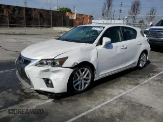 2014 Lexus CT 200h with VIN JTHKD5BHXE2200729, listed as a Copart auction lot 46107745 with 117,508 mi miles and Salvage Title. Bid and sale history available at DreamBid. Image 1.