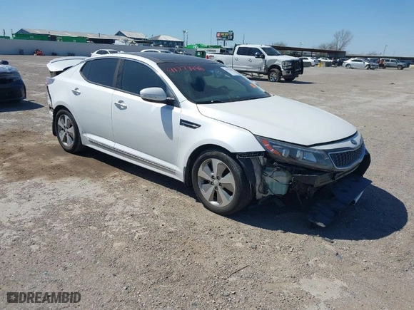 2014 Kia Optima Hybrid EX with VIN KNAGN4AD9E5068071, listed as a IAAI auction lot 41777990 with 144,795 mi miles. Bid and sale history available at carsss.com. Image 1.