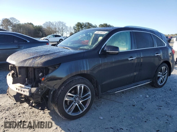 2017 Acura MDX Advance with VIN 5FRYD3H8XHB005396, listed as a Copart auction lot 48414415 with 141,808 mi miles and Salvage title. Bid and sale history available at DreamBid. Image 1.