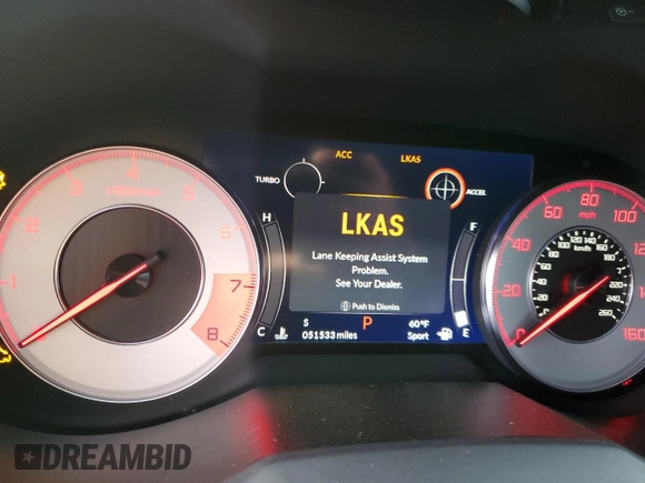 2019 Acura RDX w/A-Spec Pkg with VIN 5J8TC2H64KL019405, listed as a Copart auction lot 75897483 with 51,533 mi miles. Bid and sale history available at carsss.com. Image 9.