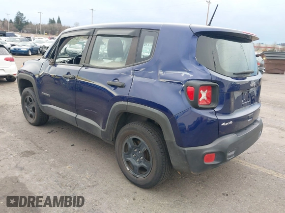 2018 Jeep Renegade Sport with VIN ZACCJBAH9JPJ00875, listed as a IAAI auction lot 41134090 with 127,574 mi miles and . Bid and sale history available at DreamBid. Image 3.