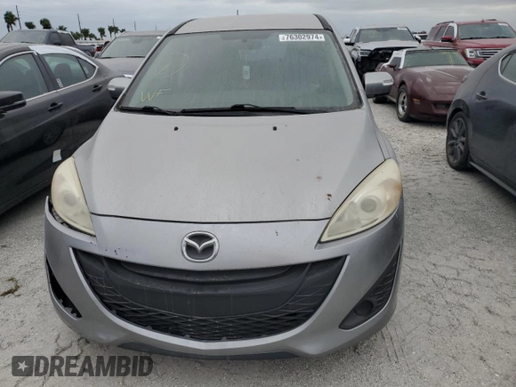2014 Mazda 5 Sport with VIN JM1CW2BL3E0170021, listed as a Copart auction lot 76302974 with Not Provided miles and Salvage Title. Bid and sale history available at DreamBid. Image 5.