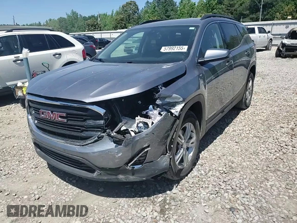 2020 GMC Terrain SLE with VIN 3GKALMEV1LL294852, listed as a Copart auction lot 57992155 with 41,365 mi miles and Salvage title. Bid and sale history available at DreamBid. Image 14.