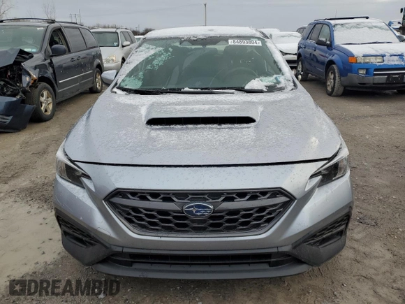 2024 Subaru WRX with VIN JF1VBAB67R9803975, listed as a Copart auction lot 84893804 with 5,589 mi miles and Salvage Title. Bid and sale history available at carsss.com. Image 5.