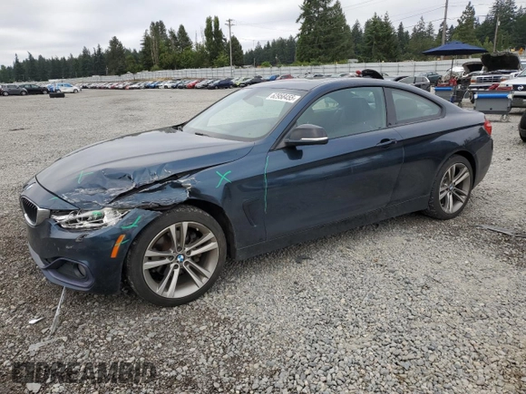 2014 BMW 4 Series 428i xDrive with VIN WBA3N9C55EF721832, listed as a Copart auction lot 62958455 with 118,168 mi miles and Salvage title. Bid and sale history available at DreamBid. Image 1.