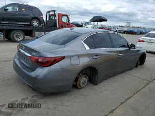 2018 Infiniti Q50 3.0t LUXE with VIN JN1EV7AR3JM610873, listed as a Copart auction lot 48164755 with 107,018 mi miles and Salvage Title. Bid and sale history available at carsss.com. Image 3.