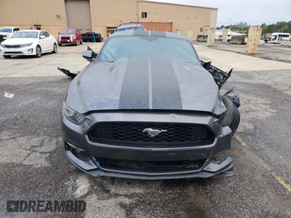 2015 Ford Mustang EcoBoost with VIN 1FA6P8TH8F5395181, listed as a Copart auction lot 48570474 with Not provided miles and Salvage title. Bid and sale history available at DreamBid. Image 5.