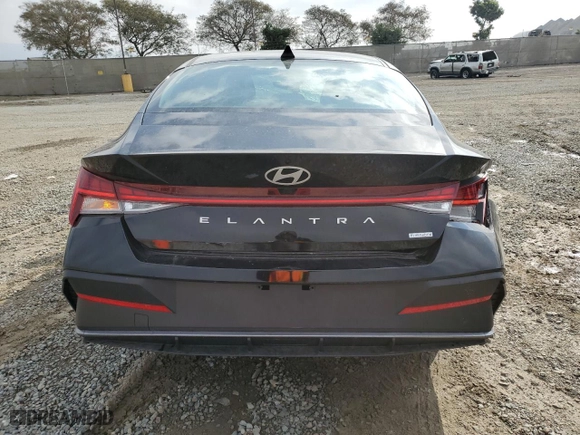 2024 Hyundai Elantra Hybrid Blue with VIN KMHLM4DJ7RU108208, listed as a Copart auction lot 44797965 with 4,969 mi miles and Salvage Title. Bid and sale history available at carsss.com. Image 6.