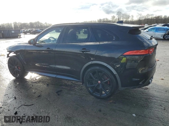 2019 Jaguar F-Pace SVR with VIN SADCZ2EEXKA606569, listed as a Copart auction lot 81816513 with 33,532 mi miles and . Bid and sale history available at DreamBid. Image 2.
