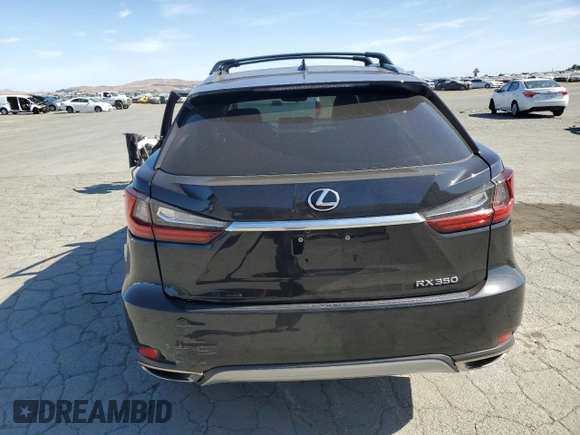 2021 Lexus RX 350 with VIN 2T2HZMDAXMC285929, listed as a Copart auction lot 58866925 with 19,464 mi miles and Salvage title. Bid and sale history available at DreamBid. Image 6.