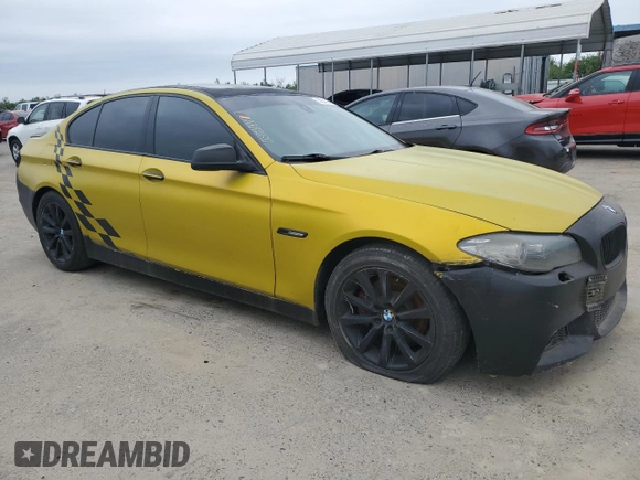 2011 BMW 5 Series 528i with VIN WBAFR1C54BC742994, listed as a Copart auction lot 53649945 with 133,314 mi miles and Salvage Title. Bid and sale history available at carsss.com. Image 4.