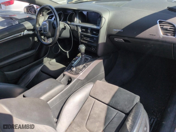 2012 Audi S5 Prestige with VIN WAUVVAFR5CA002163, listed as a Copart auction lot 53378985 with 124,105 mi miles and Salvage Title. Bid and sale history available at carsss.com. Image 9.