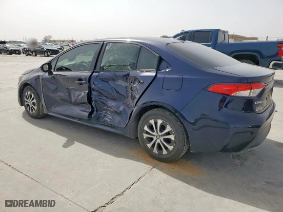 2022 Toyota Corolla Hybrid LE with VIN JTDEAMDE1NJ056580, listed as a Copart auction lot 48244975 with 67,342 mi miles and Salvage Title. Bid and sale history available at carsss.com. Image 2.