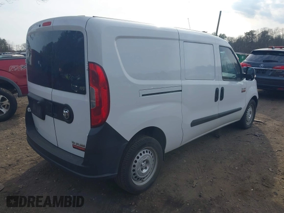 2018 Ram ProMaster City Cargo Van Tradesman with VIN ZFBERFAB7J6L67879, listed as a IAAI auction lot 41786319 with 216,967 mi miles. Bid and sale history available at carsss.com. Image 4.