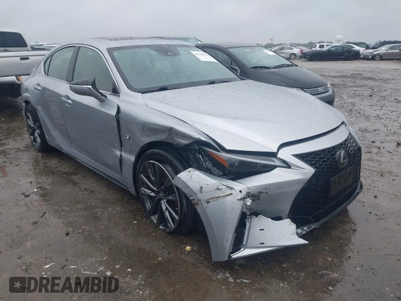 2022 Lexus IS 350 F Sport with VIN JTHGZ1E29N5023662, listed as a IAAI auction lot 42346194 with 53,996 mi miles and . Bid and sale history available at DreamBid. Image 1.