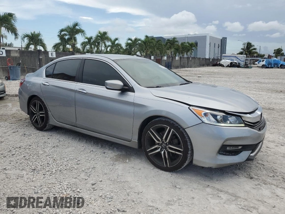 2016 Honda Accord Sport with VIN 1HGCR2F58GA142667, listed as a Copart auction lot 62562385 with 212,663 mi miles and Salvage title. Bid and sale history available at DreamBid. Image 4.