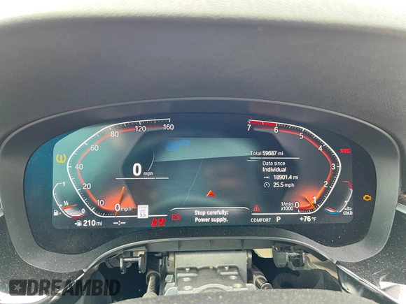 2022 BMW 5 Series 530i с VIN WBA53BH01NCH61591, выставлен на аукционе Copart как лот 48309365 с пробегом 59 687 миль миль и Списание • Salvage title. История ставок и продаж доступна на DreamBid. Изображение 9.