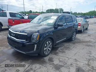2022 Kia Telluride S with VIN 5XYP6DHCXNG307597, listed as a IAAI auction lot 42443135 with 46,356 mi miles and . Bid and sale history available at DreamBid. Image 2.