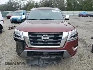 2024 Nissan Armada Platinum with VIN JN8AY2DB4R9851395, listed as a Copart auction lot 43331925 with 7,684 mi miles and Salvage Title. Bid and sale history available at carsss.com. Image 5.