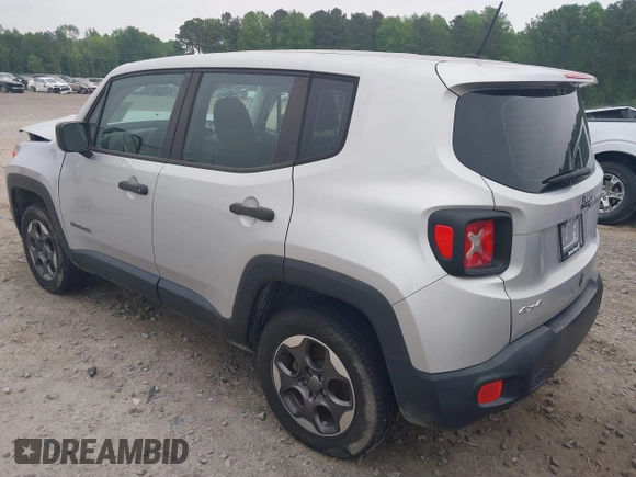 2015 Jeep Renegade Sport with VIN ZACCJBAT4FPB29201, listed as a IAAI auction lot 39193750 with 116,799 mi miles and . Bid and sale history available at DreamBid. Image 3.