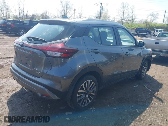 2023 Nissan Kicks SV with VIN 3N1CP5CV3PL558339, listed as a IAAI auction lot 41909842 with 49,427 mi miles. Bid and sale history available at carsss.com. Image 4.