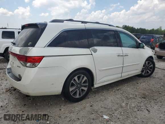 2014 Honda Odyssey Touring with VIN 5FNRL5H92EB020189, listed as a Copart auction lot 62311425 with Not provided miles and Clean title. Bid and sale history available at DreamBid. Image 3.