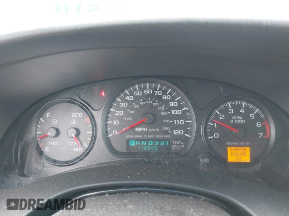2004 Chevrolet Monte Carlo LS z VIN 2G1WW12E449101327, wystawiony jako IAAI lot #42046510 z przebiegiem 118 849 mil mil oraz . Historia ofert i sprzedaży dostępna na DreamBid. Obrazek 7.