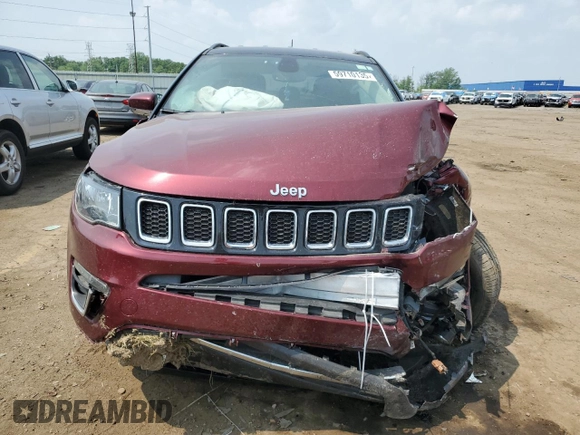 2020 Jeep Compass Limited с VIN 3C4NJDCB8LT255204, выставлен на аукционе Copart как лот 59710135 с пробегом 50 100 миль миль и Списание • Salvage title. История ставок и продаж доступна на DreamBid. Изображение 5.