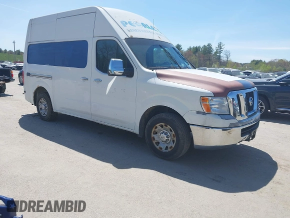 2012 Nissan NV S with VIN 1N6AF0LX6CN101706, listed as a IAAI auction lot 42170199 with 202,482 mi miles. Bid and sale history available at carsss.com. Image 1.