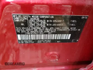2017 Toyota RAV4 LE z VIN JTMBFREV9HJ118067, wystawiony jako Copart lot #62819085 z przebiegiem 70 408 mil mil oraz Szkoda całkowita • Salvage title. Historia ofert i sprzedaży dostępna na DreamBid. Obrazek 13.