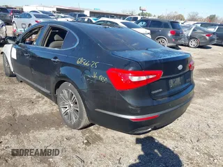 2014 Kia Cadenza Premium with VIN KNALN4D76E5151350, listed as a IAAI auction lot 41383199 with Not Provided miles. Bid and sale history available at carsss.com. Image 3.