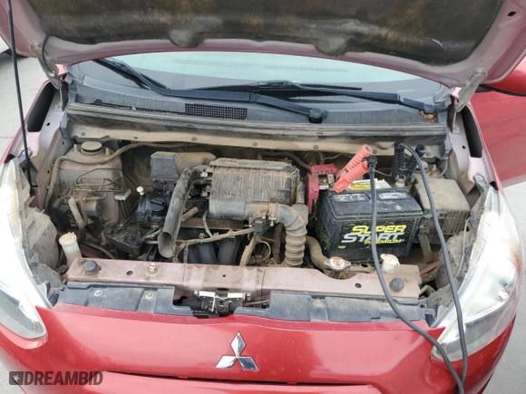 2015 Mitsubishi Mirage DE with VIN ML32A3HJ9FH045147, listed as a Copart auction lot 50801115 with 130,499 mi miles and Salvage Title. Bid and sale history available at carsss.com. Image 11.