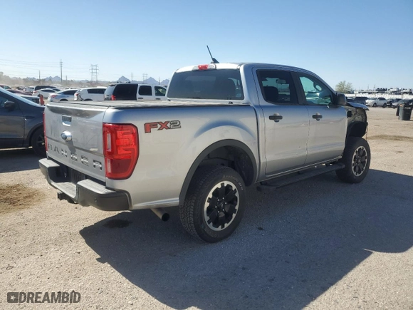 2021 Ford Ranger XL with VIN 1FTER4EH4MLD51628, listed as a Copart auction lot 50255365 with 36,172 mi miles and Salvage Title. Bid and sale history available at carsss.com. Image 3.