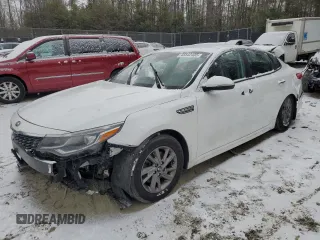 2019 Kia Optima LX with VIN 5XXGT4L31KG369860, listed as a Copart auction lot 45542435 with 126,119 mi miles and Salvage Title. Bid and sale history available at carsss.com. Image 1.