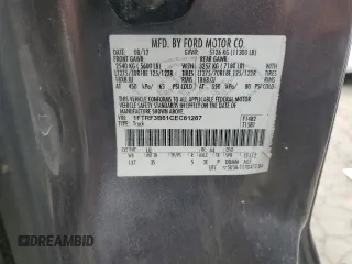 2012 Ford F-350 XL with VIN 1FTRF3B61CEC81287, listed as a Copart auction lot 63963184 with Not Provided miles and Salvage Title. Bid and sale history available at DreamBid. Image 12.