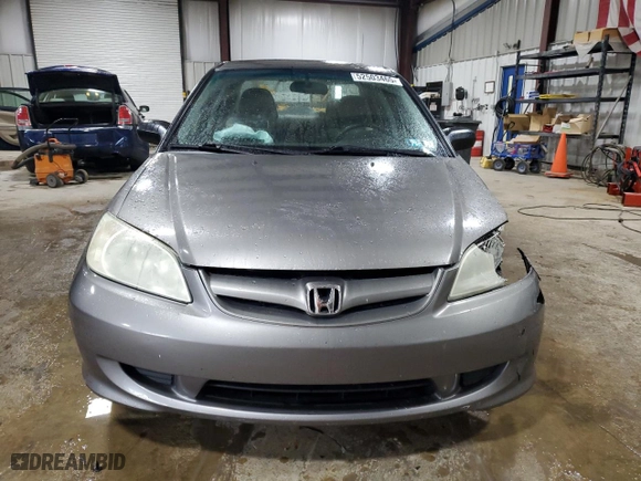 2005 Honda Civic Sdn VP with VIN 1HGES16395L017538, listed as a Copart auction lot 52503465 with 89,105 mi miles and Salvage Title. Bid and sale history available at carsss.com. Image 5.