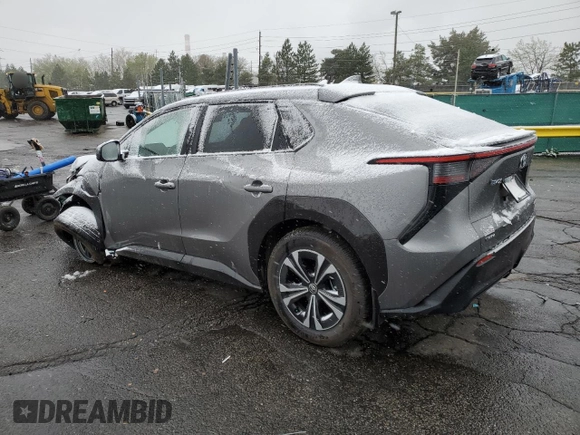 2024 Toyota bZ4X XLE with VIN JTMABACA2RA080949, listed as a Copart auction lot 53842705 with 4,348 mi miles and Salvage title. Bid and sale history available at DreamBid. Image 2.