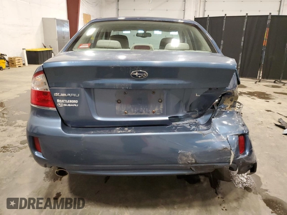 2008 Subaru Legacy Special z VIN 4S3BL616X87219962, wystawiony jako Copart lot #52304605 z przebiegiem 78 786 mil mil oraz Szkoda całkowita • Salvage title. Historia ofert i sprzedaży dostępna na DreamBid. Obrazek 6.