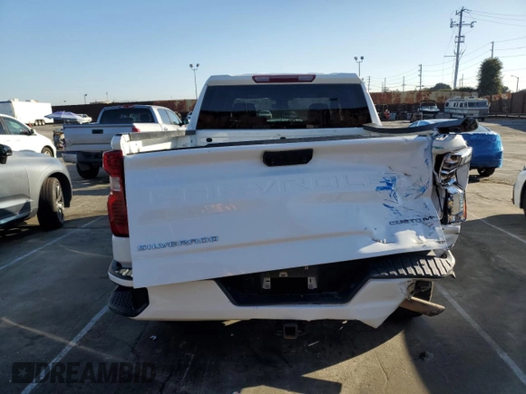 2022 Chevrolet Silverado 1500 Custom with VIN 3GCPDBEK8NG638699, listed as a Copart auction lot 45543425 with 65,287 mi miles and Salvage Title. Bid and sale history available at carsss.com. Image 6.