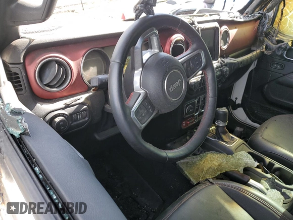 2022 Jeep Gladiator Rubicon with VIN 1C6JJTBM3NL107950, listed as a Copart auction lot 48883715 with Not provided miles and Non repairable. Bid and sale history available at DreamBid. Image 8.
