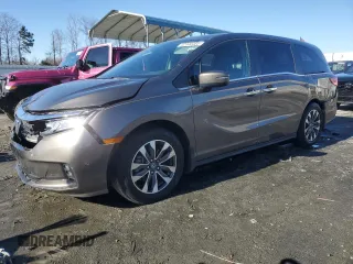 2022 Honda Odyssey EX-L z VIN 5FNRL6H7XNB061643, wystawiony jako Copart lot #42940405 z przebiegiem 18 105 mil mil oraz Szkody całkowita. Historia ofert i sprzedaży dostępna na DreamBid. Obrazek 1.