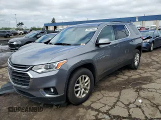 2019 Chevrolet Traverse LT Cloth z VIN 1GNERGKW8KJ258275, wystawiony jako Copart lot #55827545 z przebiegiem 115 593 mil mil oraz Czysty tytuł • Clean title. Historia ofert i sprzedaży dostępna na DreamBid. Obrazek 1.