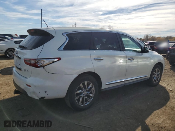 2013 Infiniti JX35 with VIN 5N1AL0MM2DC304486, listed as a Copart auction lot 77302174 with 224,617 mi miles and Clean Title. Bid and sale history available at carsss.com. Image 3.