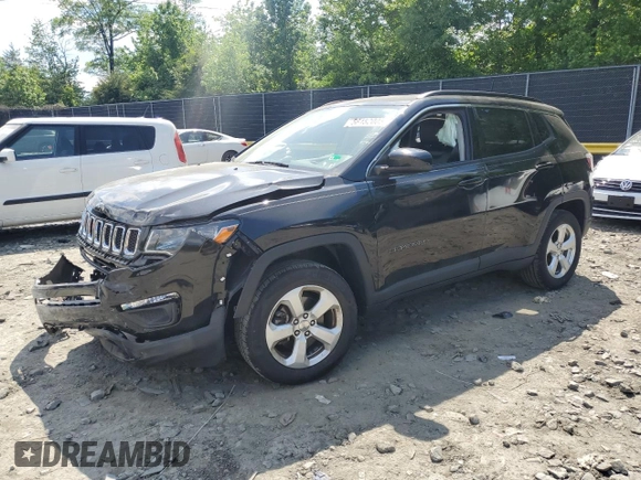 2017 Jeep Compass Latitude z VIN 3C4NJDBBXHT692369, wystawiony jako Copart lot #56152005 z przebiegiem 72 578 mil mil oraz Szkoda całkowita • Salvage title. Historia ofert i sprzedaży dostępna na DreamBid. Obrazek 1.