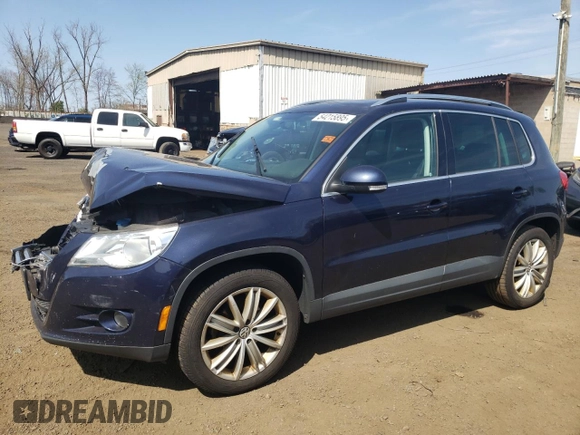 2011 Volkswagen Tiguan SE with VIN WVGBV7AX1BW563598, listed as a Copart auction lot 54215895 with 109,373 mi miles and Salvage Title. Bid and sale history available at DreamBid. Image 1.