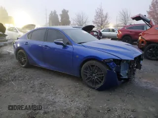 2023 Lexus IS with VIN JTHAP1D21P5003048, listed as a Copart auction lot 80920384 with 46,450 mi miles and Salvage Title. Bid and sale history available at carsss.com. Image 4.